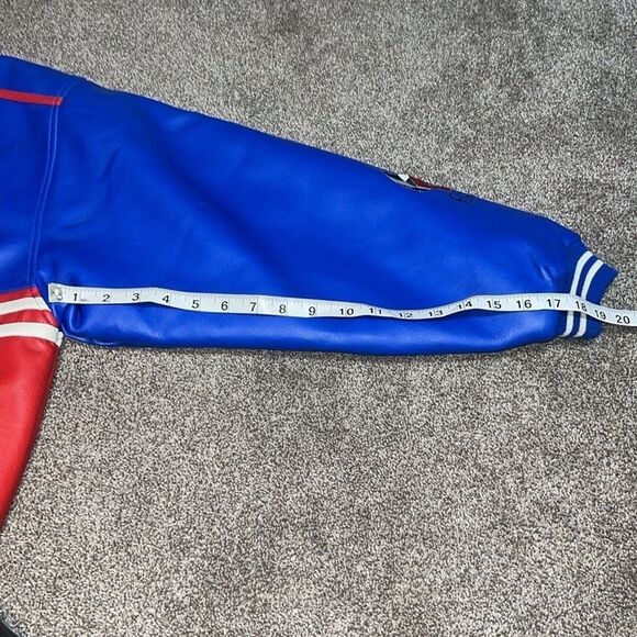 Nascar Rusty Wallace Chase Letterman Jacket Red White Blue Coat Men's Large L - Picture 11 of 11